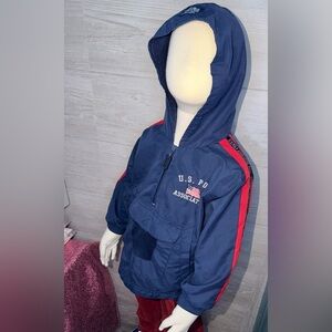 Kids U.S. Polo Assn. Navy Jacket with White Logo